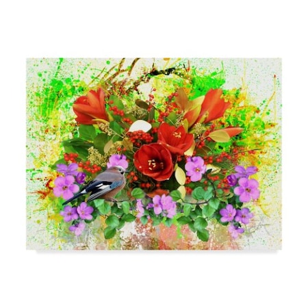 Ata Alishahi 'Flowers Explosion' Canvas Art,24x32